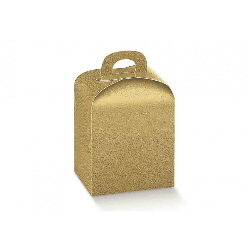 Portapanettone 100x100x100 Pelle Oro