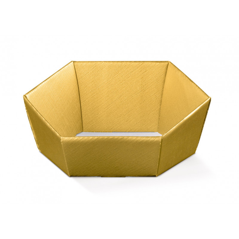 Vassoio Esagono 205x170x70 Fibra Oro