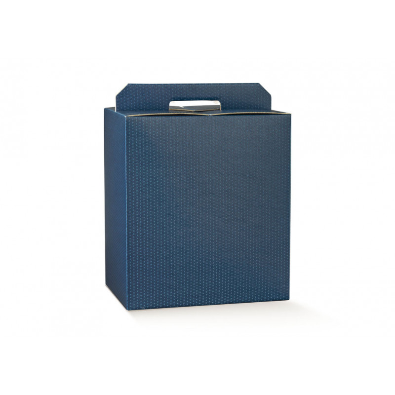 Portapanettone + Bottiglia 430x240x345 Spot Blu