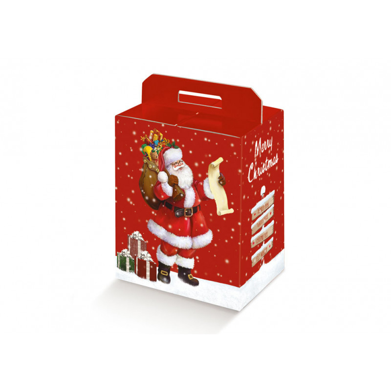 Portapanettone + Bottiglia 305x225x350 Arriva Babbo Natale