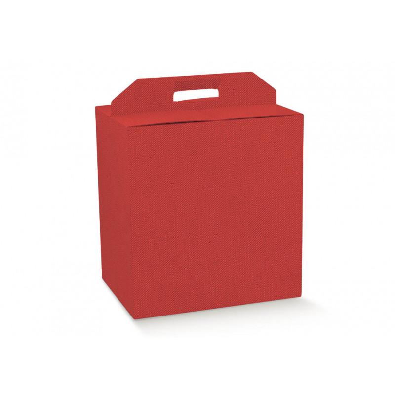 Portapanettone + Bottiglia 330x250x350 Pelle Bordeaux