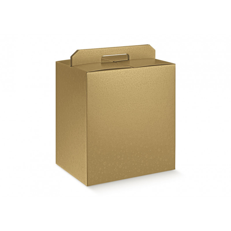 Portapanettone + Bottiglia 330x250x350 Sfere Oro