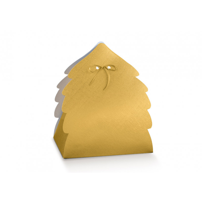 Portapanettone Albero 345x300x330 Fibra Oro